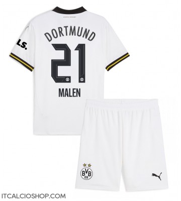 Borussia Dortmund Donyell Malen #21 Terza Maglia Bambino 2024-25 Manica Corta (+ Pantaloni corti)